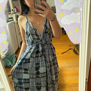 Blue Plaid Summer Dress